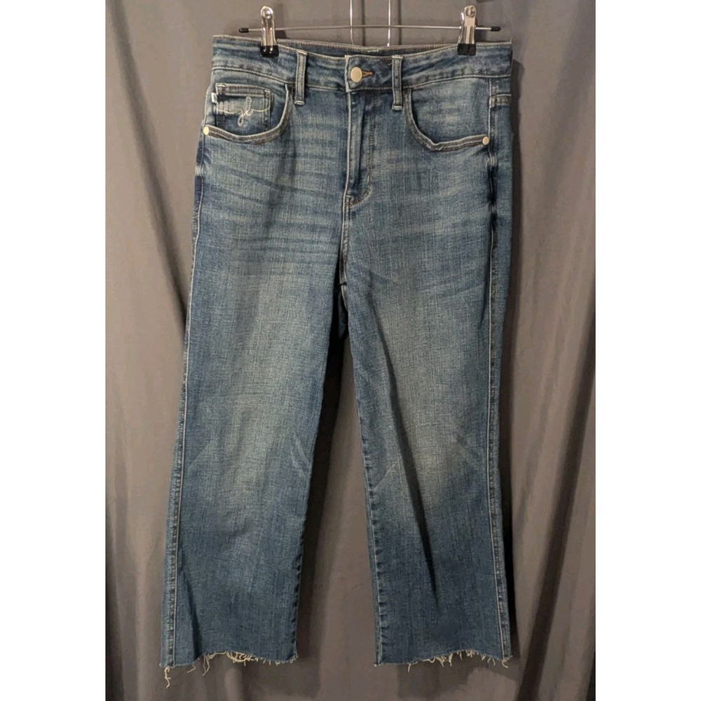 Judy Blue Woman's Size 5/27 Wide Leg Crop Blue Jeans Denim